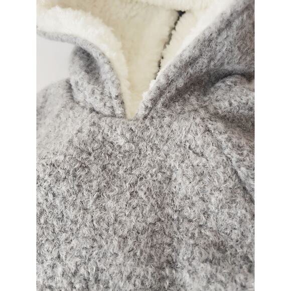FINA EJERIQUE NWT Baby Faux Sheepskin Hooded Coat in Gray Size 12M - Picture 5 of 12